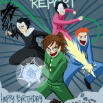 Bree and the ghosts as Yu Yu Hakusho characters by my sister Kay Uy